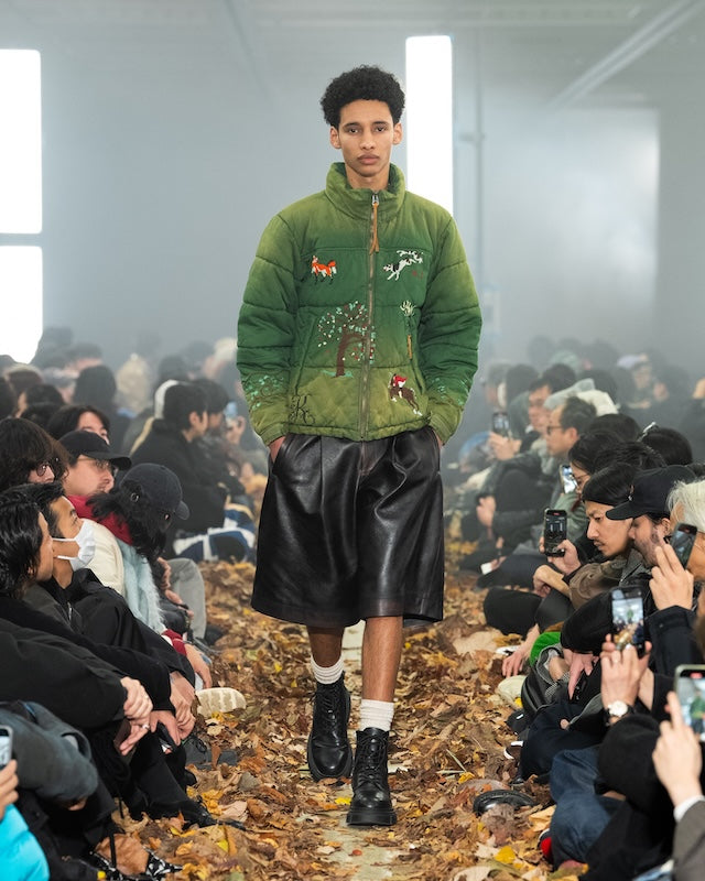 Vintage-effect puffer jacket Green