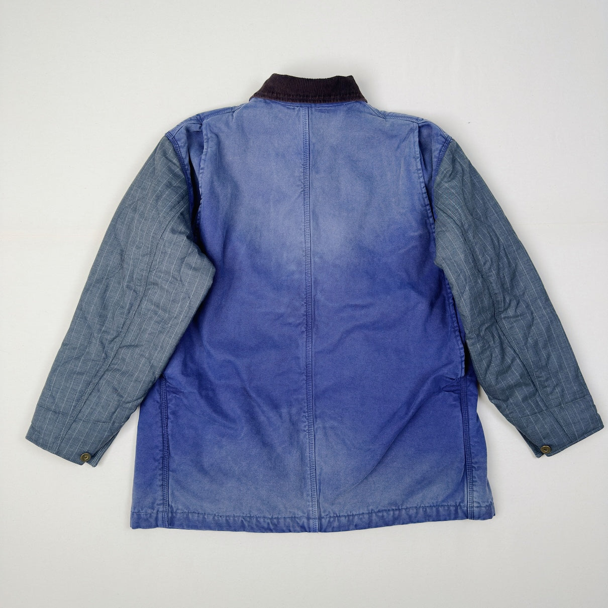 Vintage-effect work coat Blue