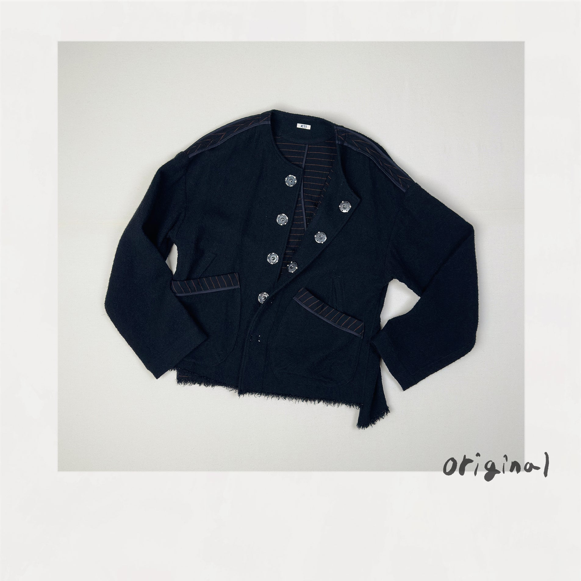 ジャケット・アウター KHOKI 24AW Washed wool coat Black ジャケット・アウター KHOKI 24AW Washed wool coat Black KHOKI