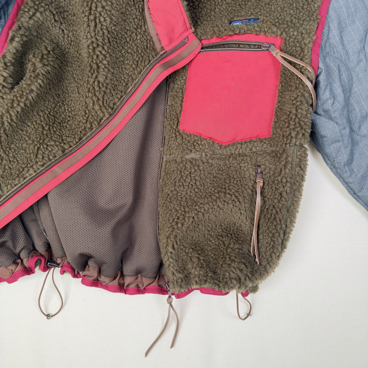 Feece-texture jacket Khaki
