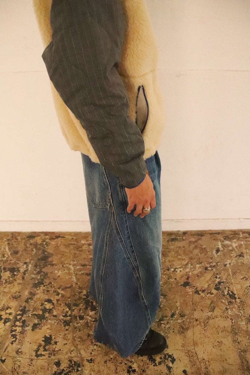 Feece-texture jacket Beige