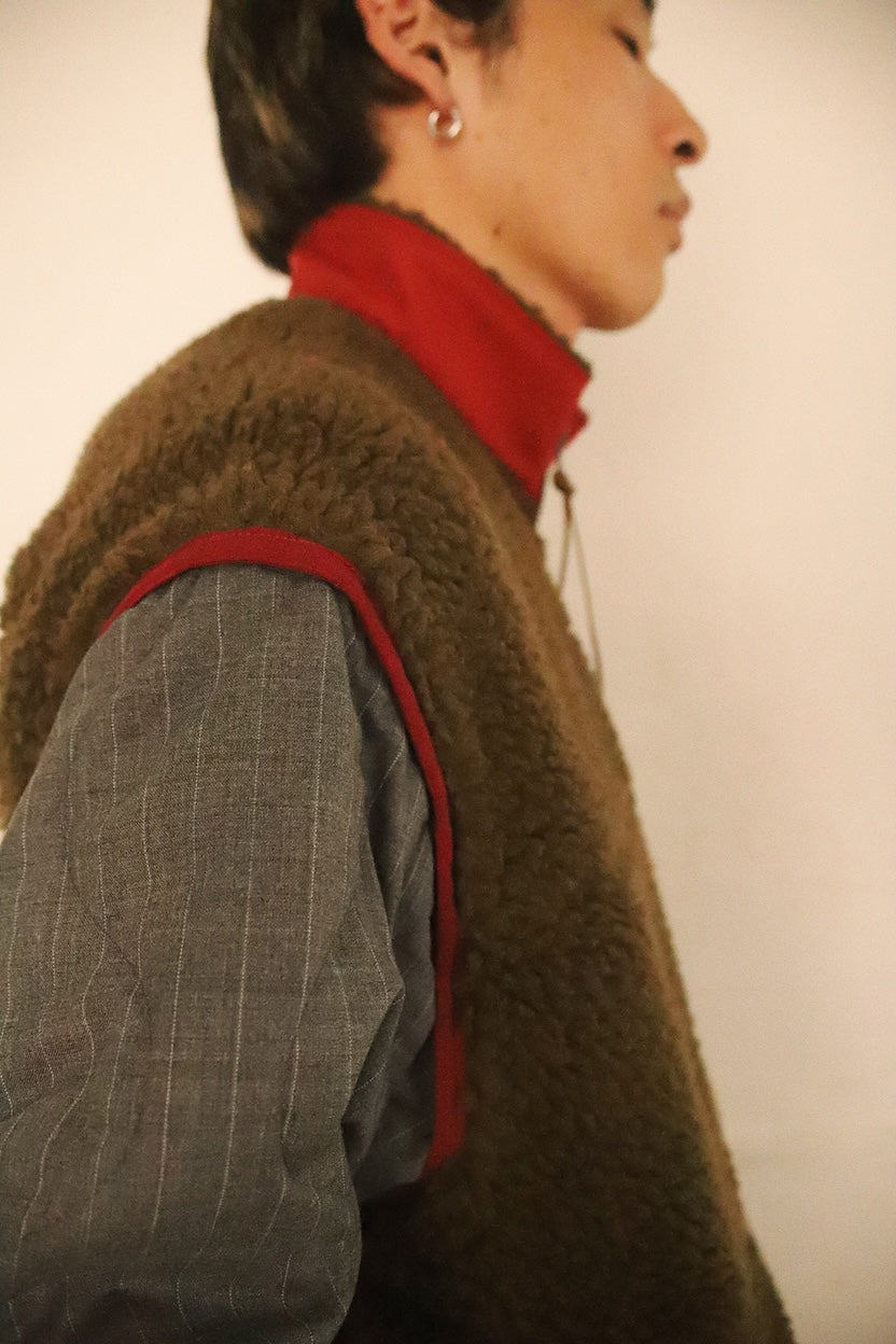 Feece-texture jacket Khaki