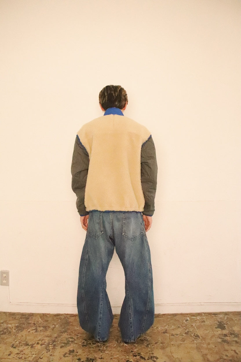 Feece-texture jacket Beige