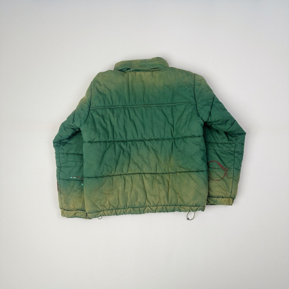 Vintage-effect puffer jacket Green