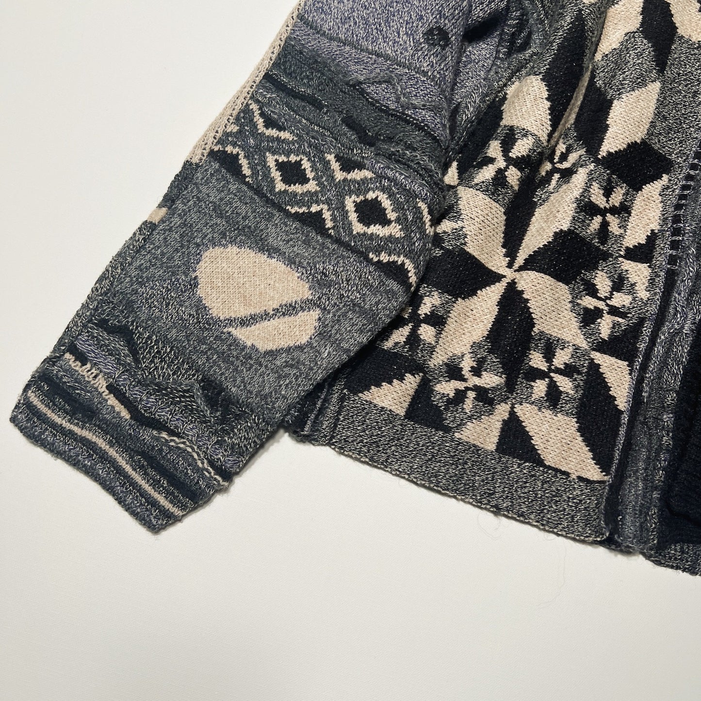 Collage jacquard knit Black