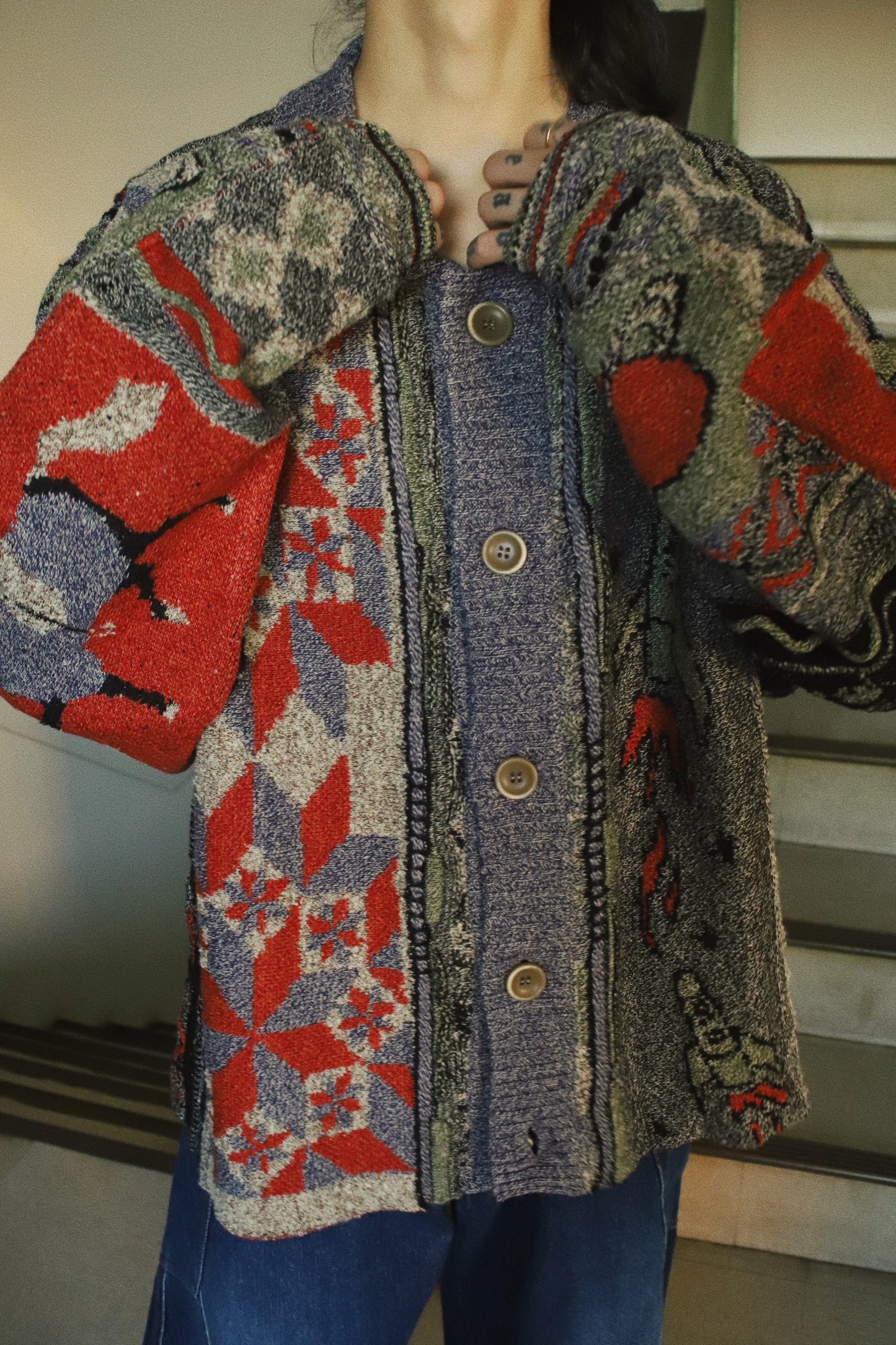 Collage jacquard knit Multi
