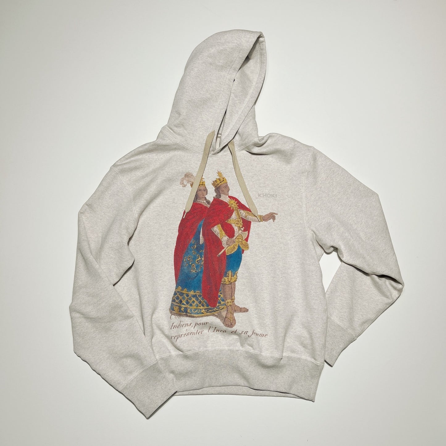 Graphic-print hoodie Oatmeal