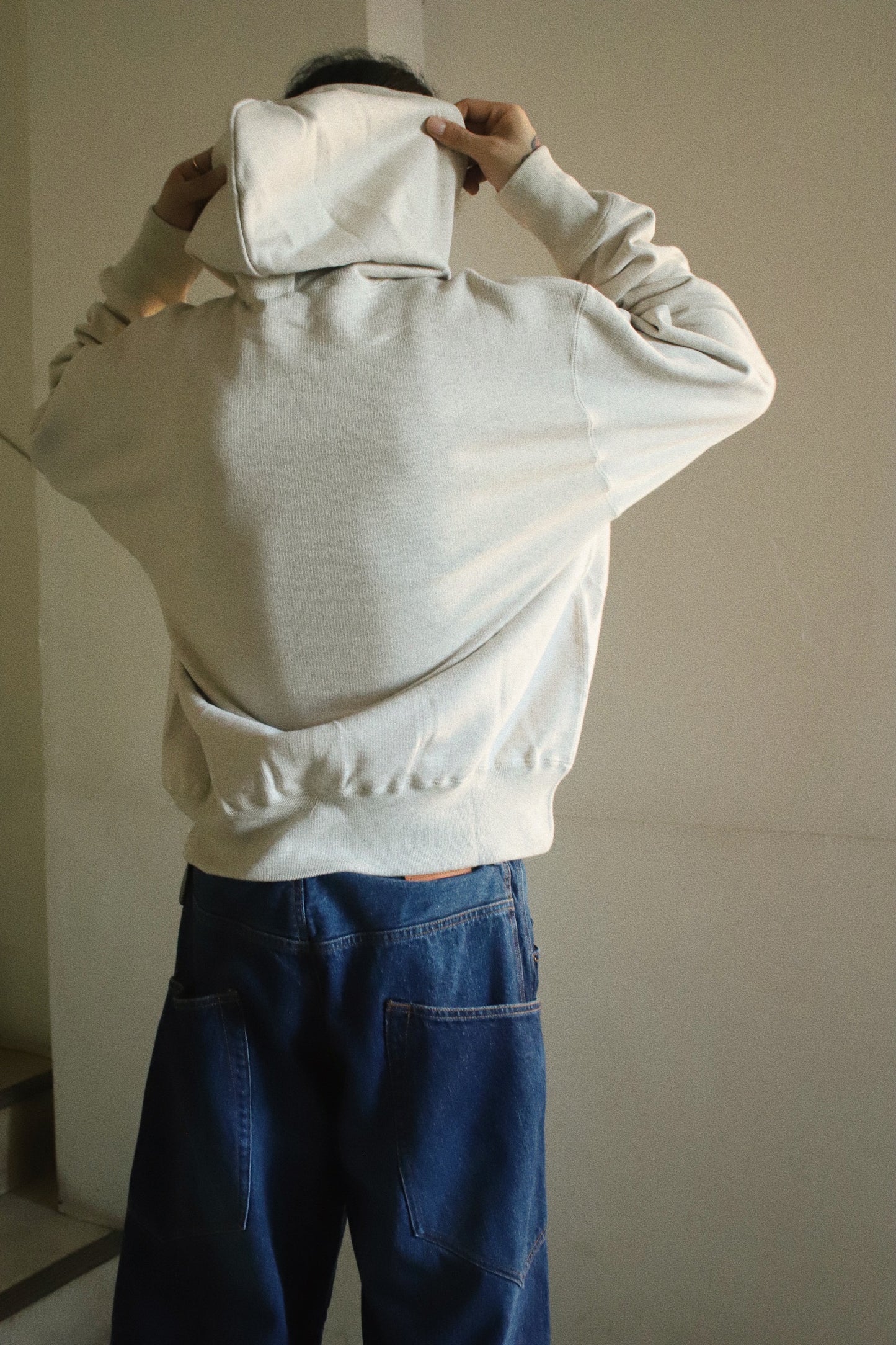 Graphic-print hoodie Oatmeal