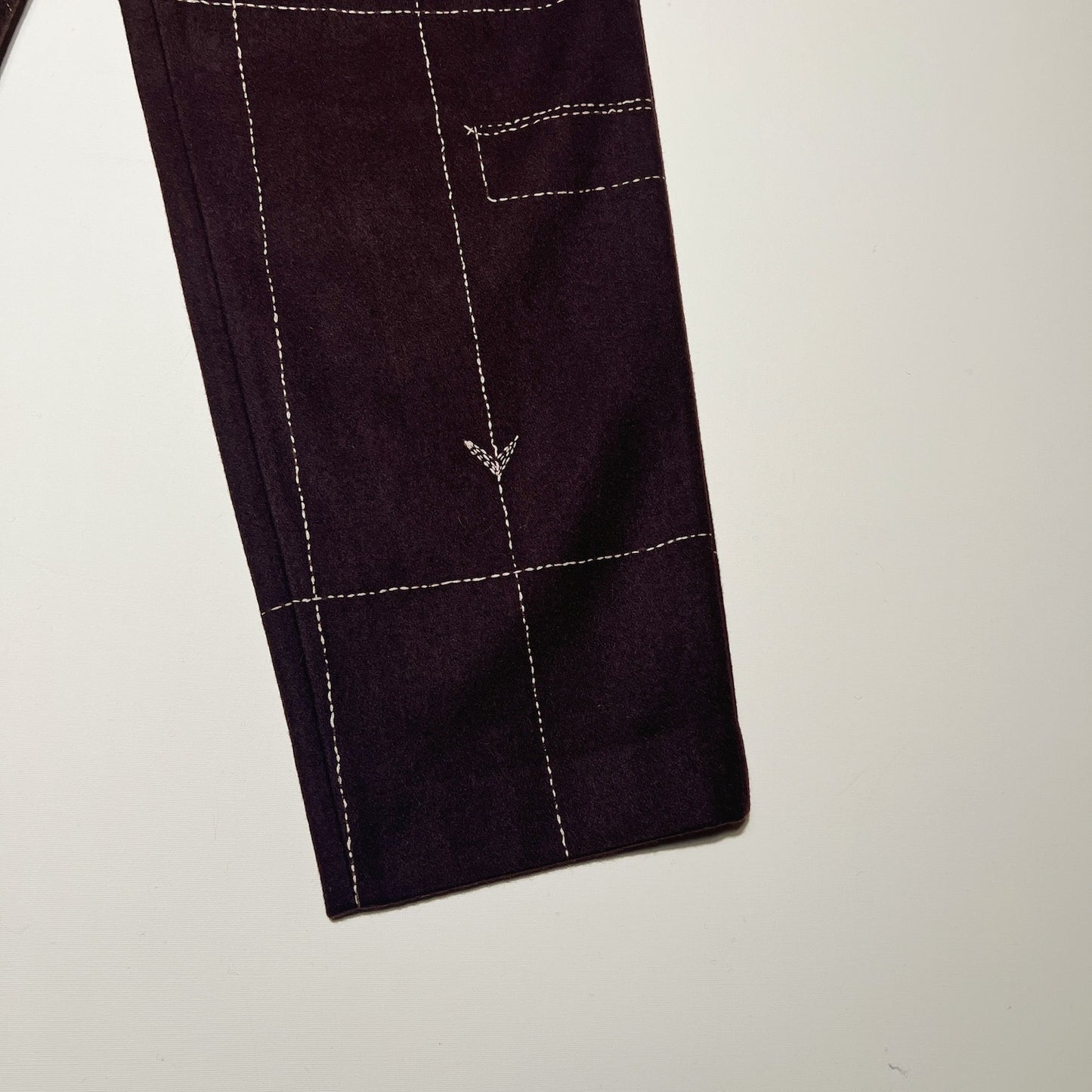 Hand embroidery pants Brown