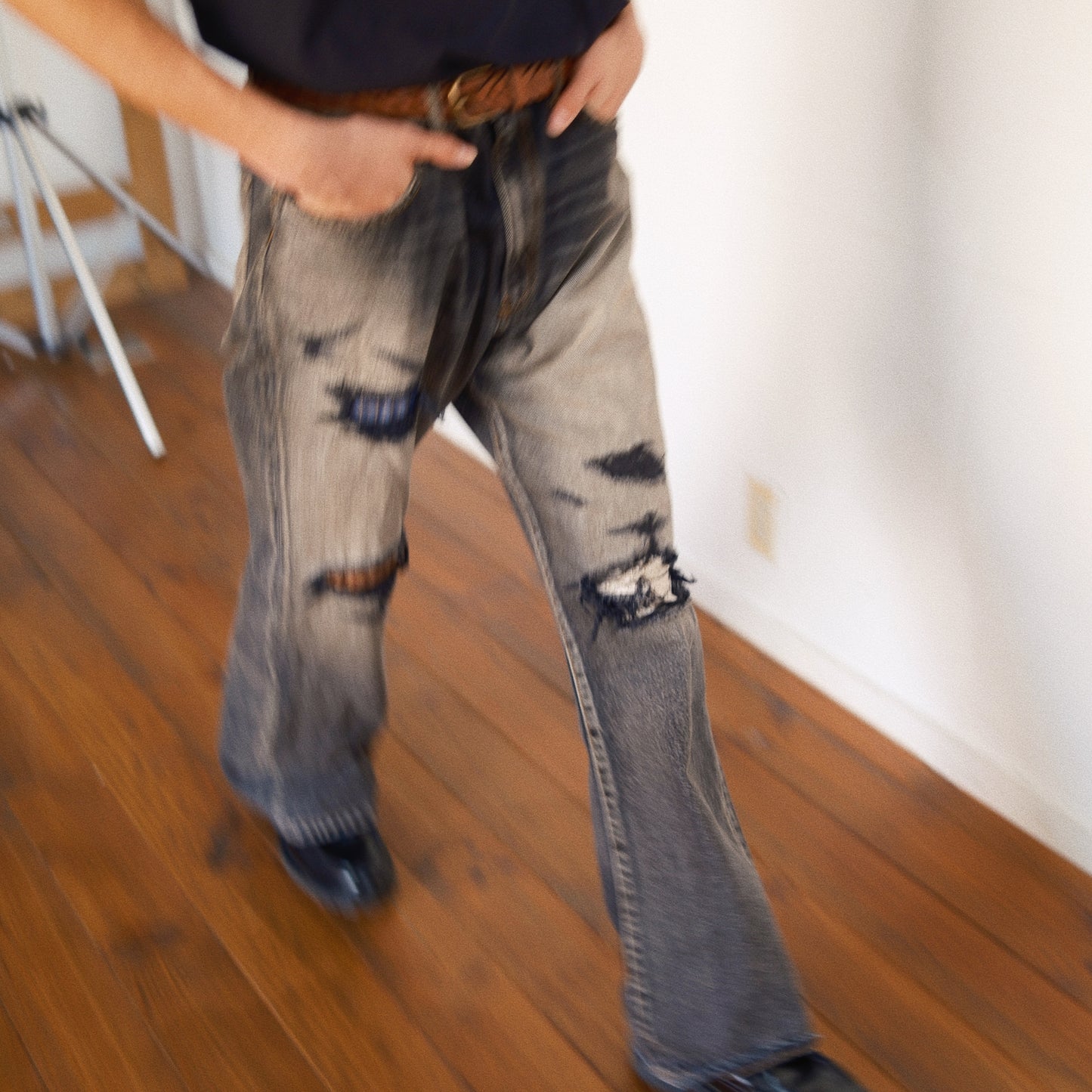 Fated Memory Denim Pants  Black