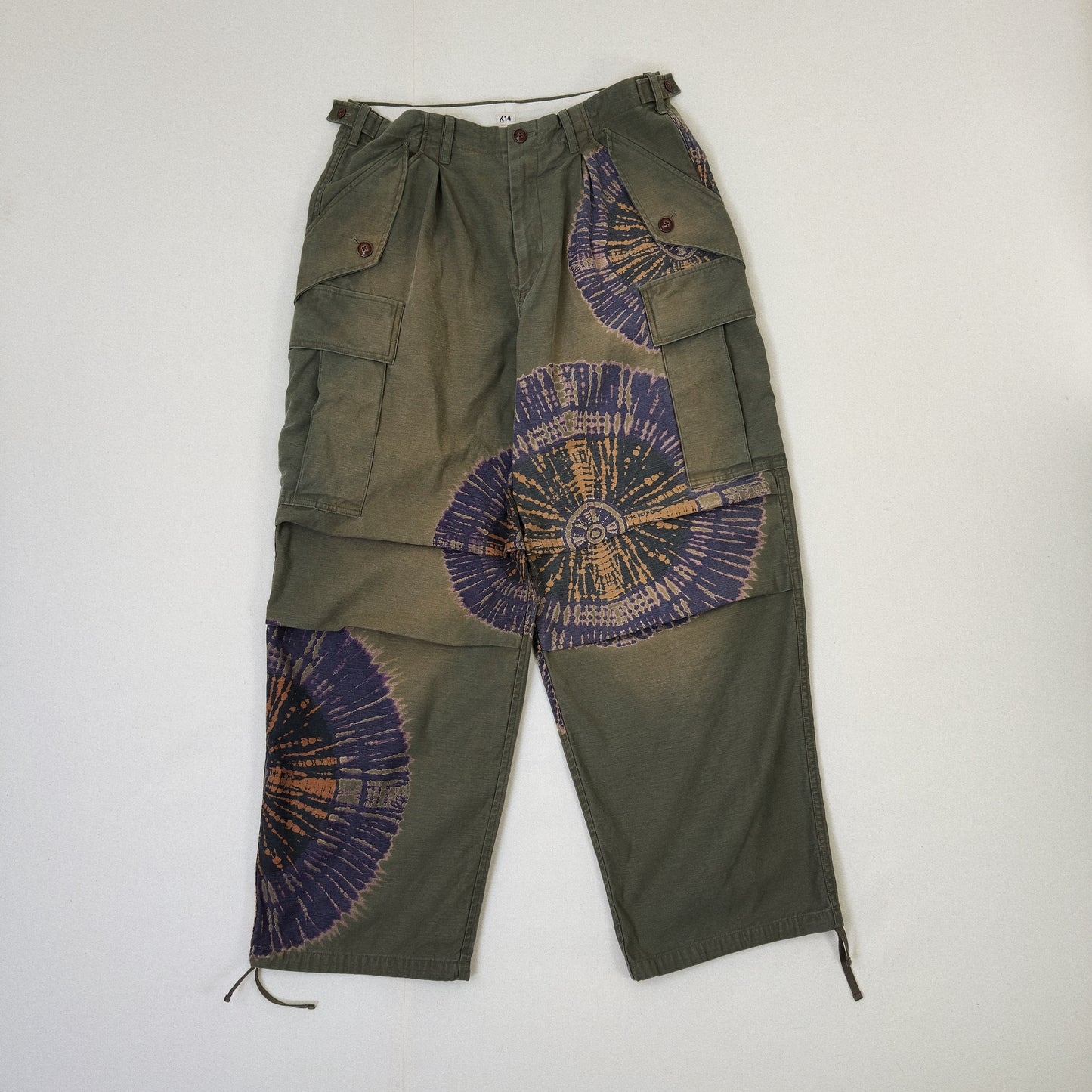 Tie-Dye Military Pants  Khaki