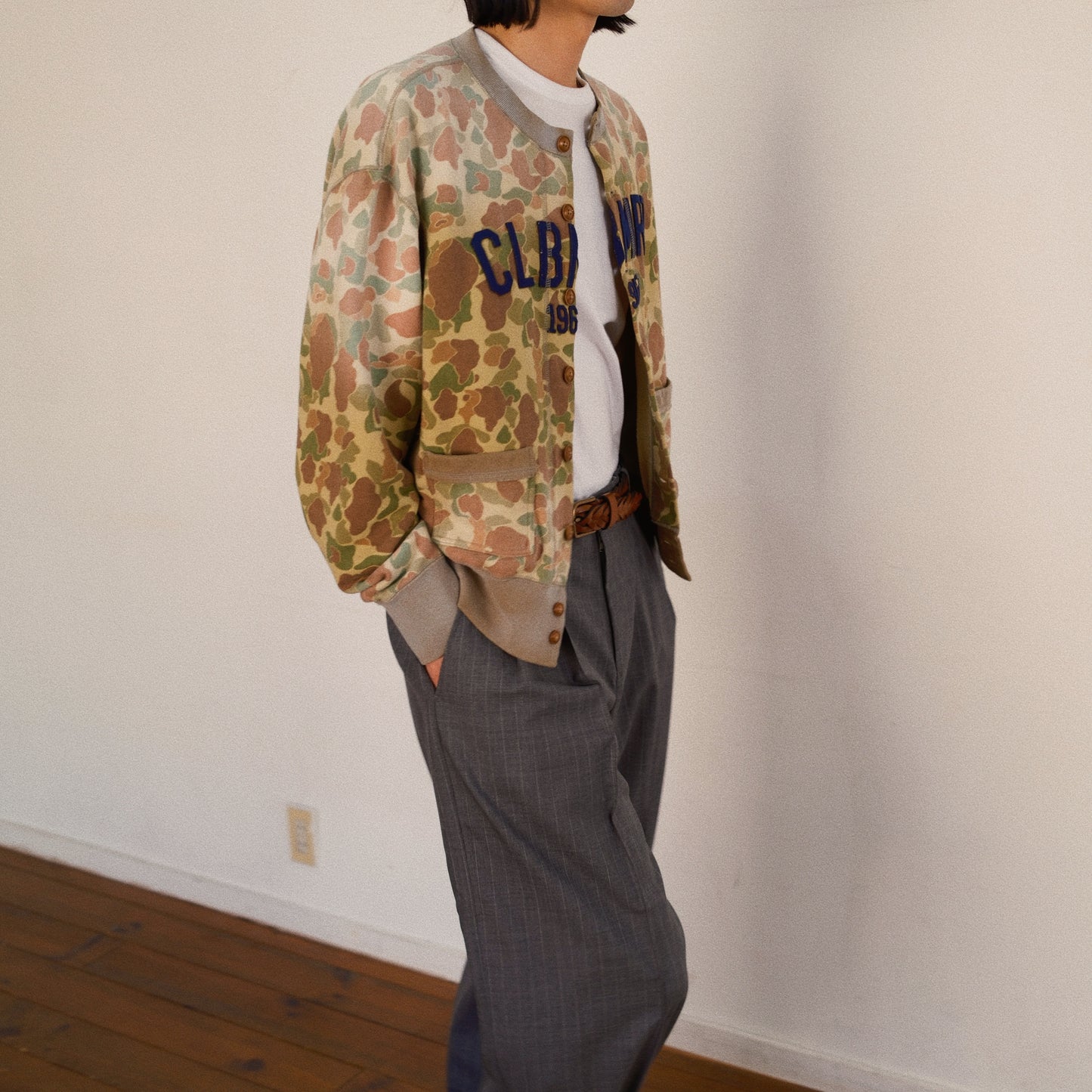 Camo Sweat Cardigan khaki