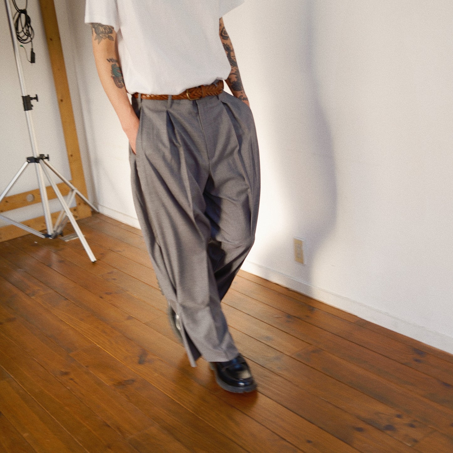 Pleated Dress Pants　Gray