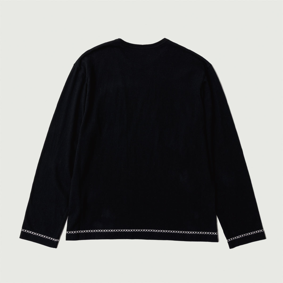 Hand-embroidered Long Sleeve Black