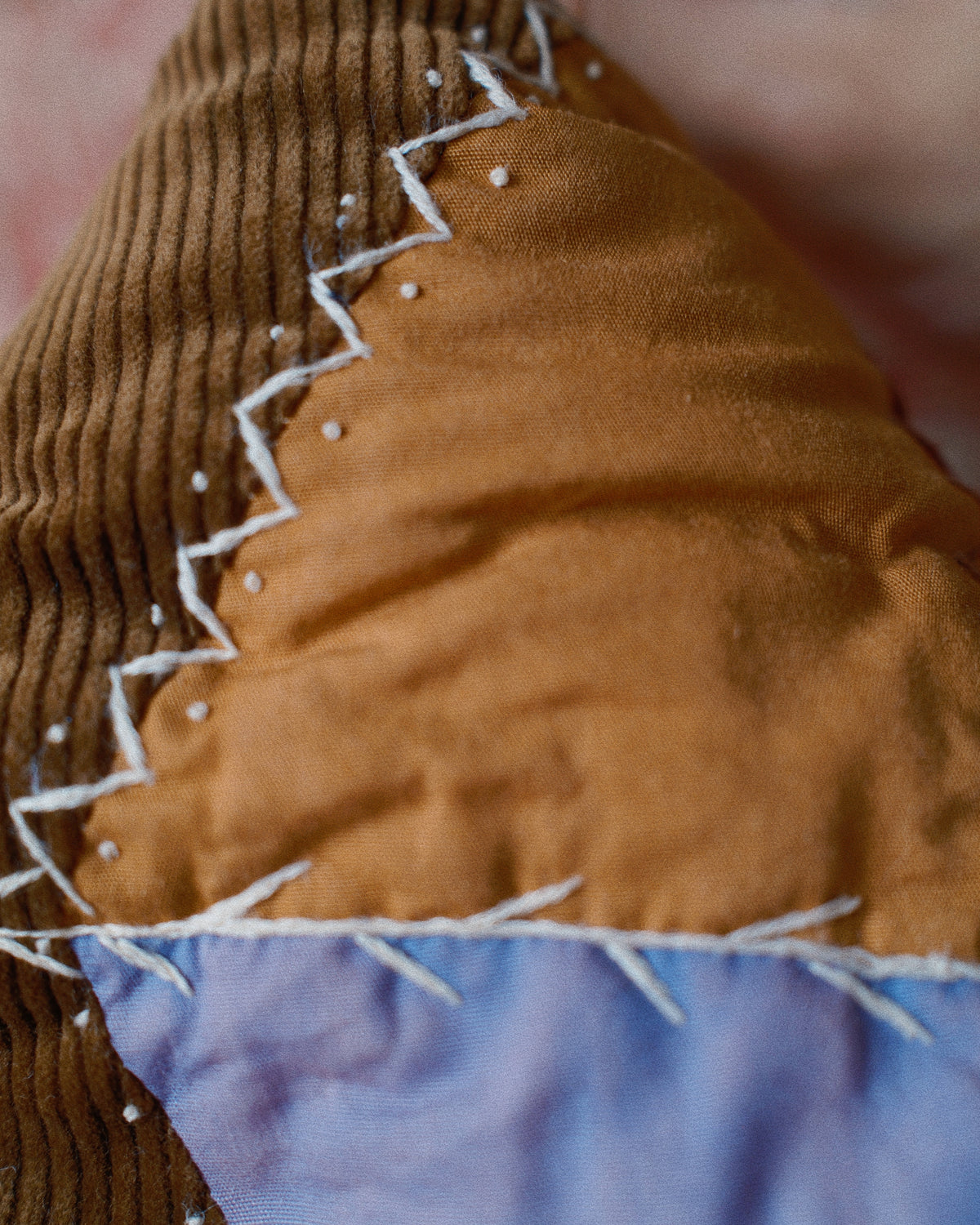 Quilt muﬄer Khaki