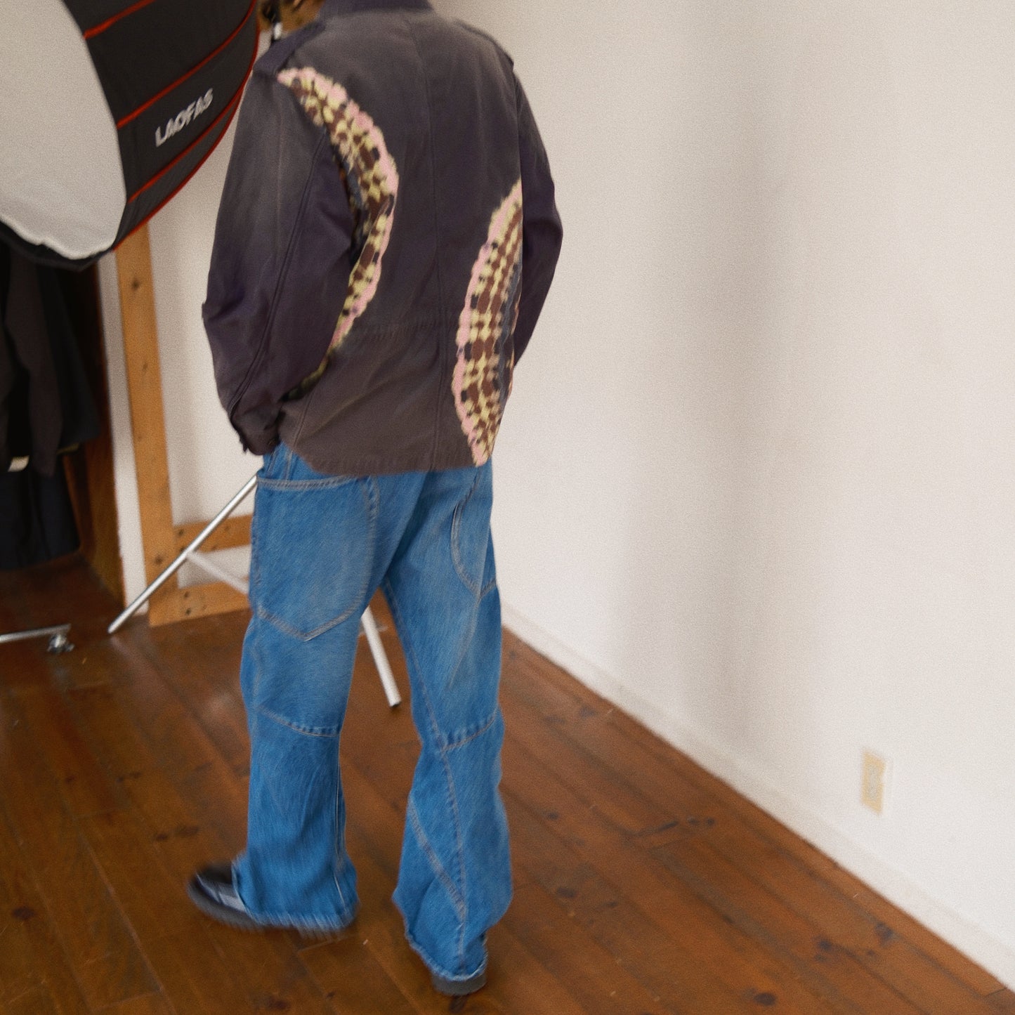 Tie-Dye Military Jacket Black