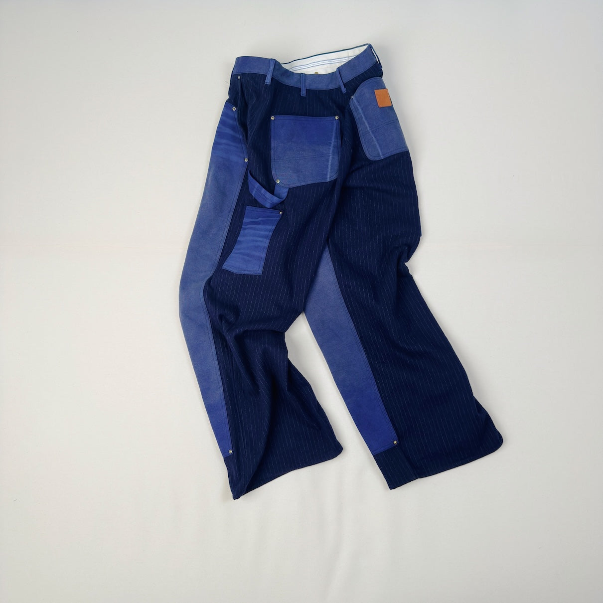 Vintage-eﬀect work pants Blue