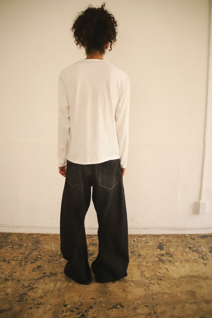 Printed long-sleeve T-shirt White