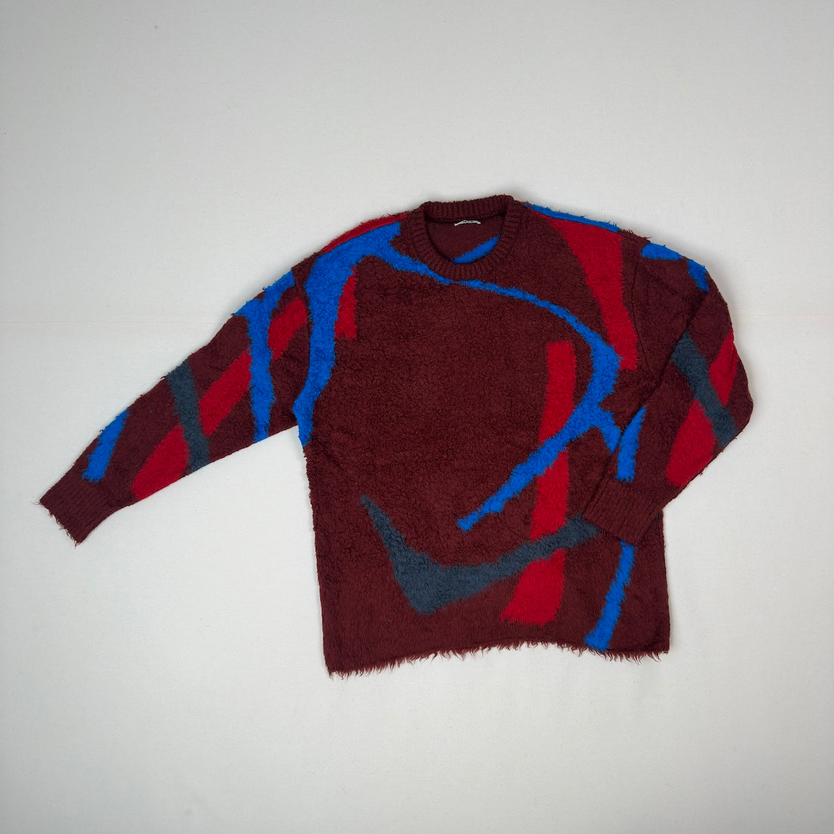 Jacquard-design knit Red