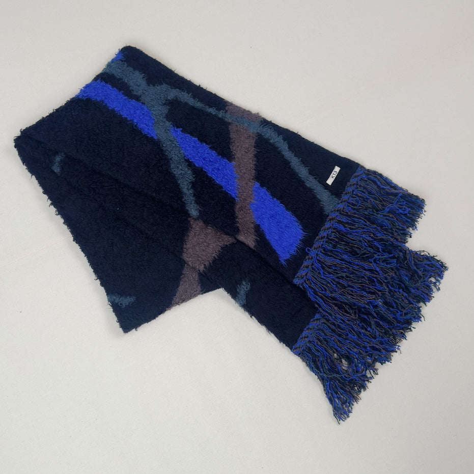 Jacquard-design muﬄer Black