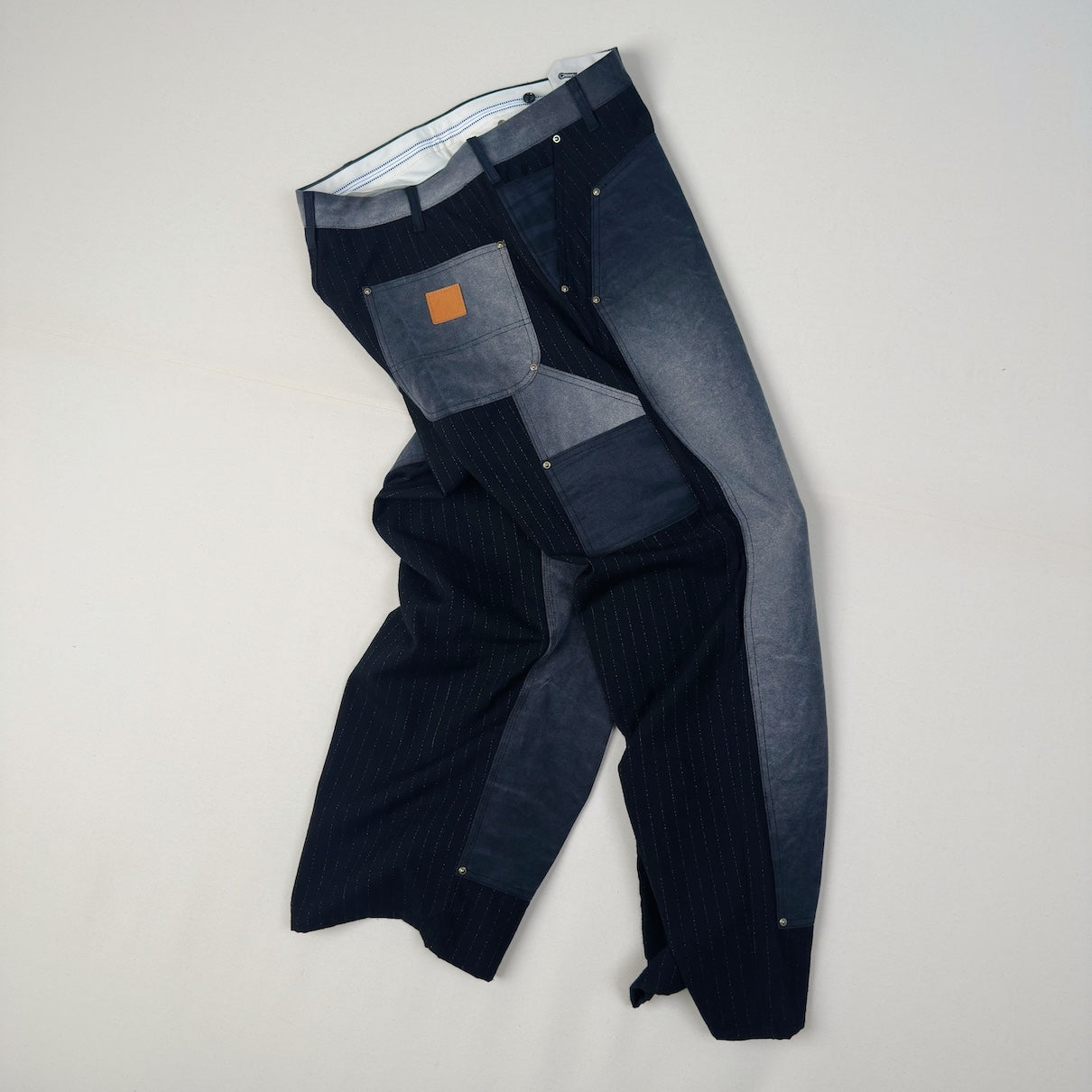 Vintage-eﬀect work pants Black