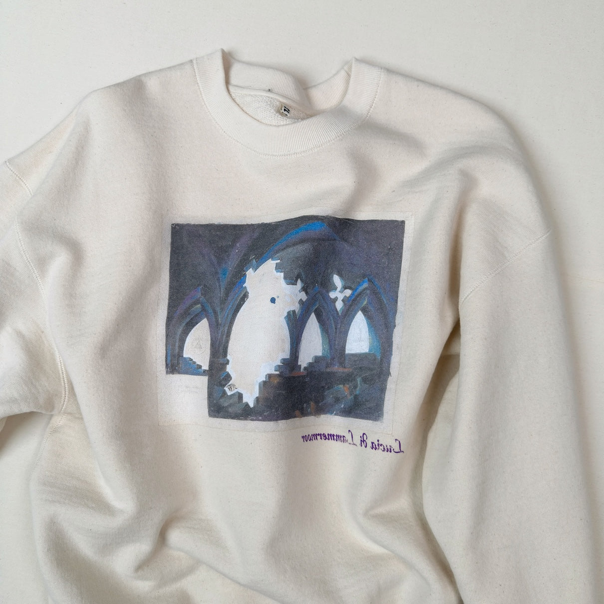 Printed sweat shirt Oatmeal