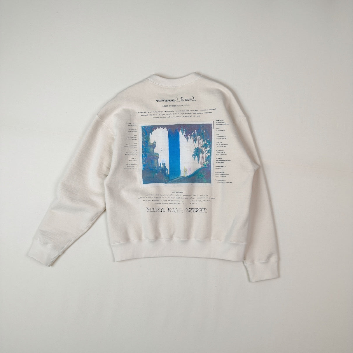 Printed sweat shirt Oatmeal