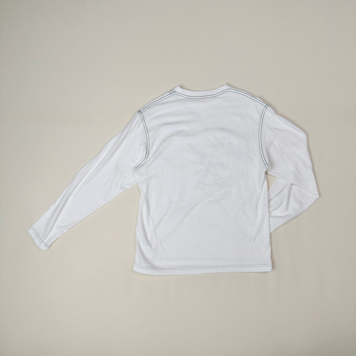 Printed long-sleeve T-shirt White