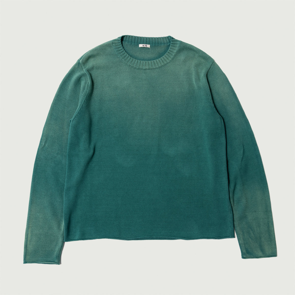 Vintage-effect Cotton Knit Pullover Green