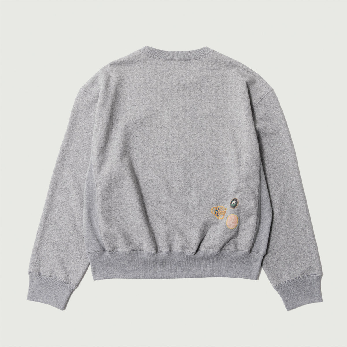 Hand-stitched sweatshirt Gray
