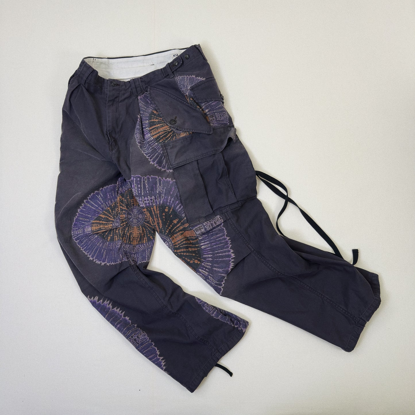 Tie-Dye Military Pants  Black