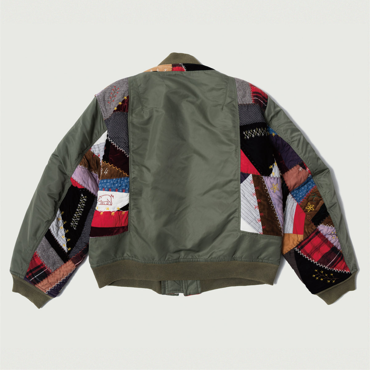 Quilt bomber jacket Khaki