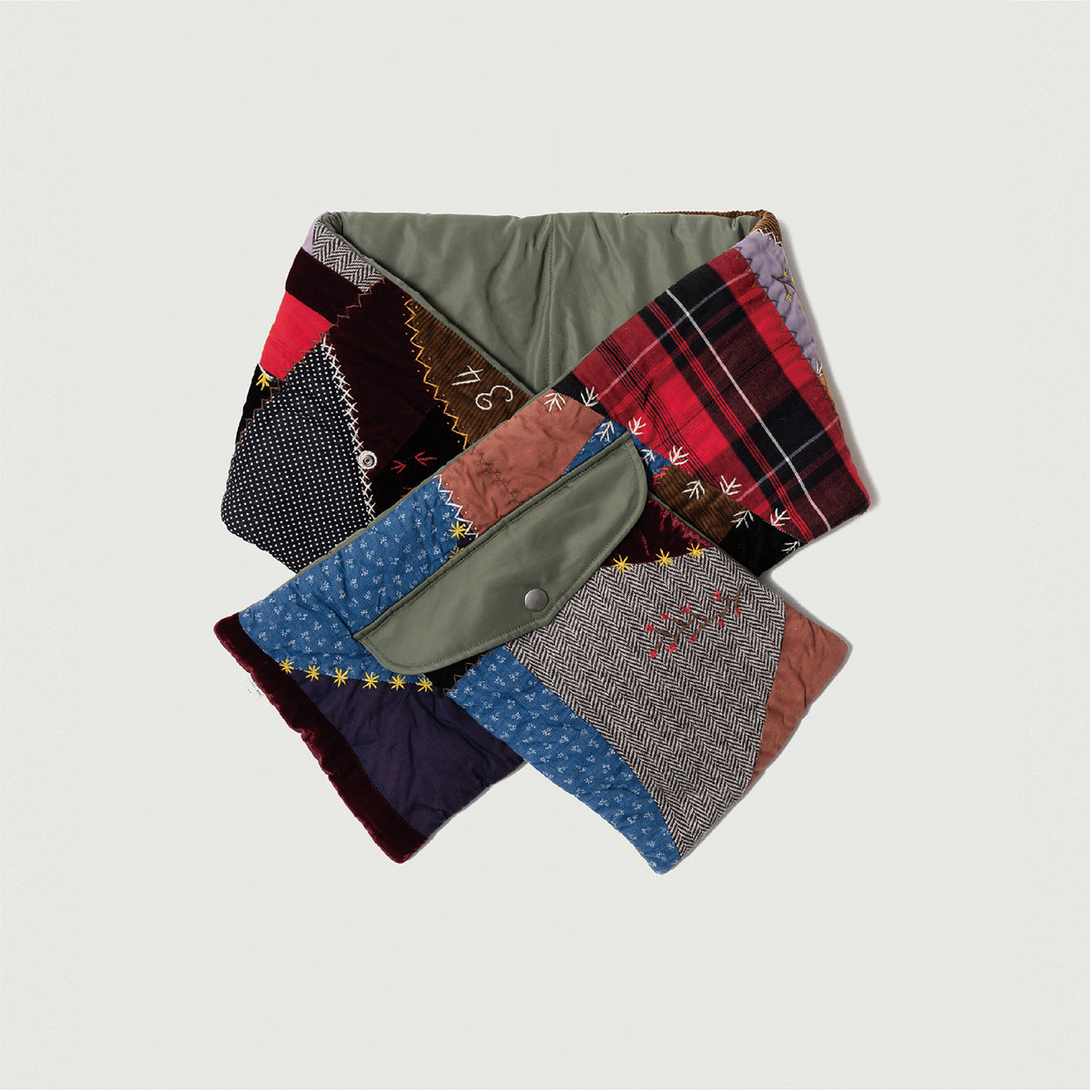 Quilt muﬄer Khaki