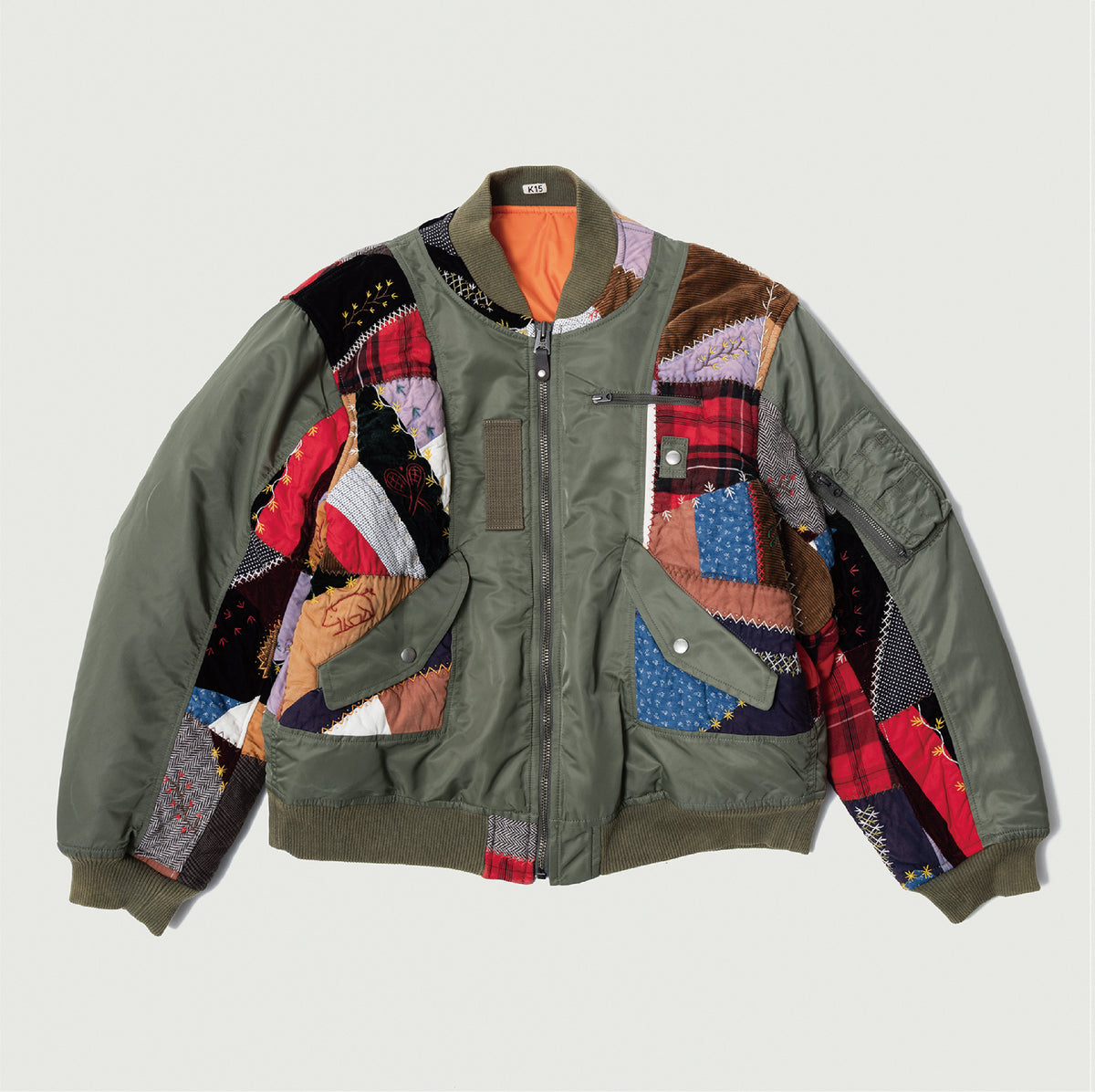 Quilt bomber jacket Khaki