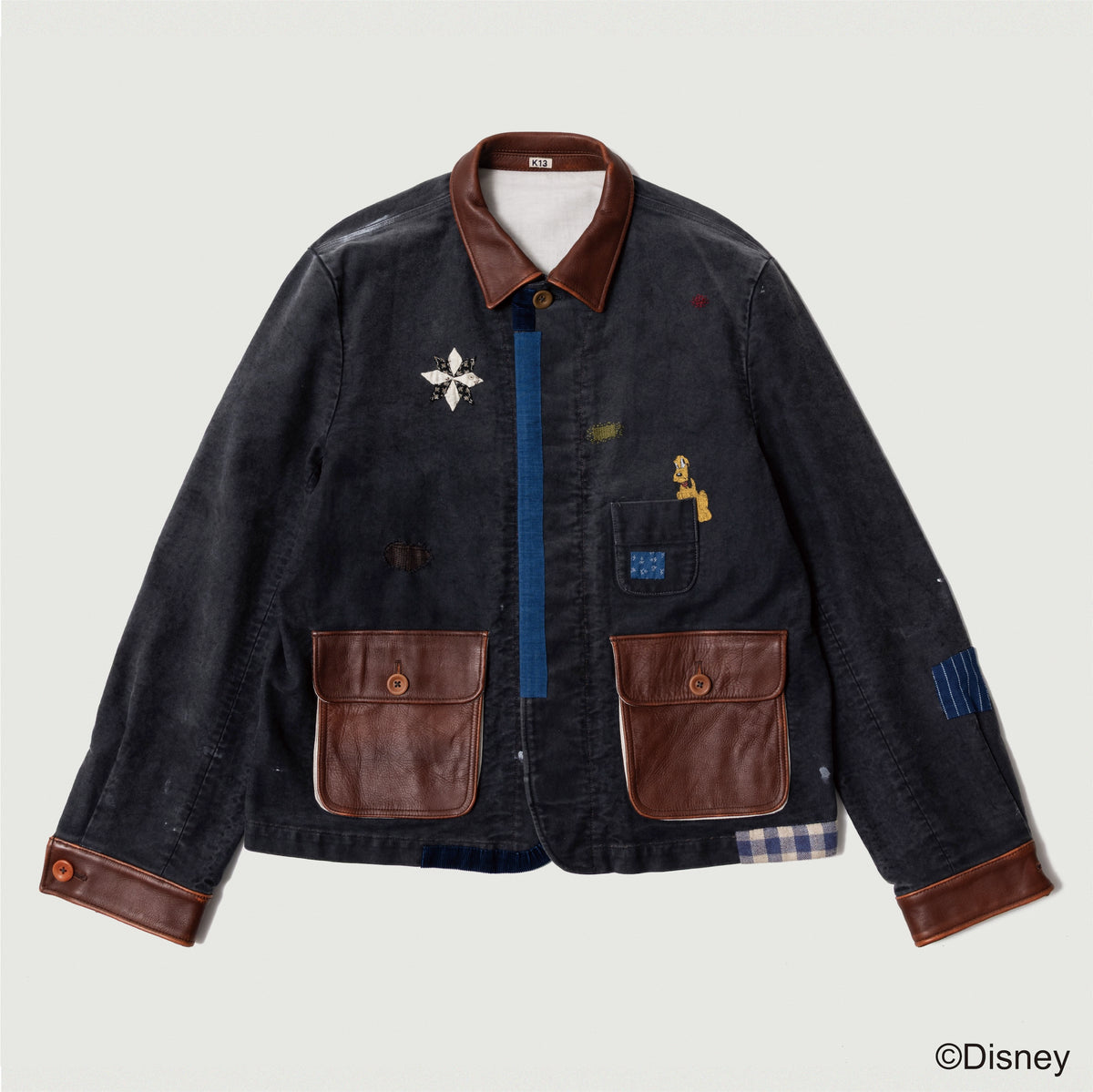 Vintage-finished work jacket  Black