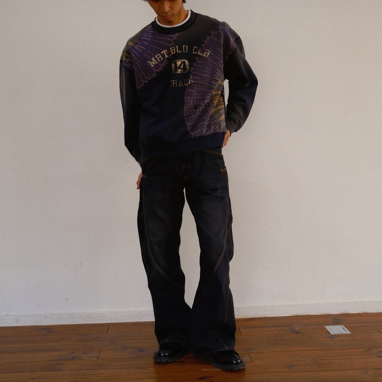 Tie-Dye Sweat Shirt Black