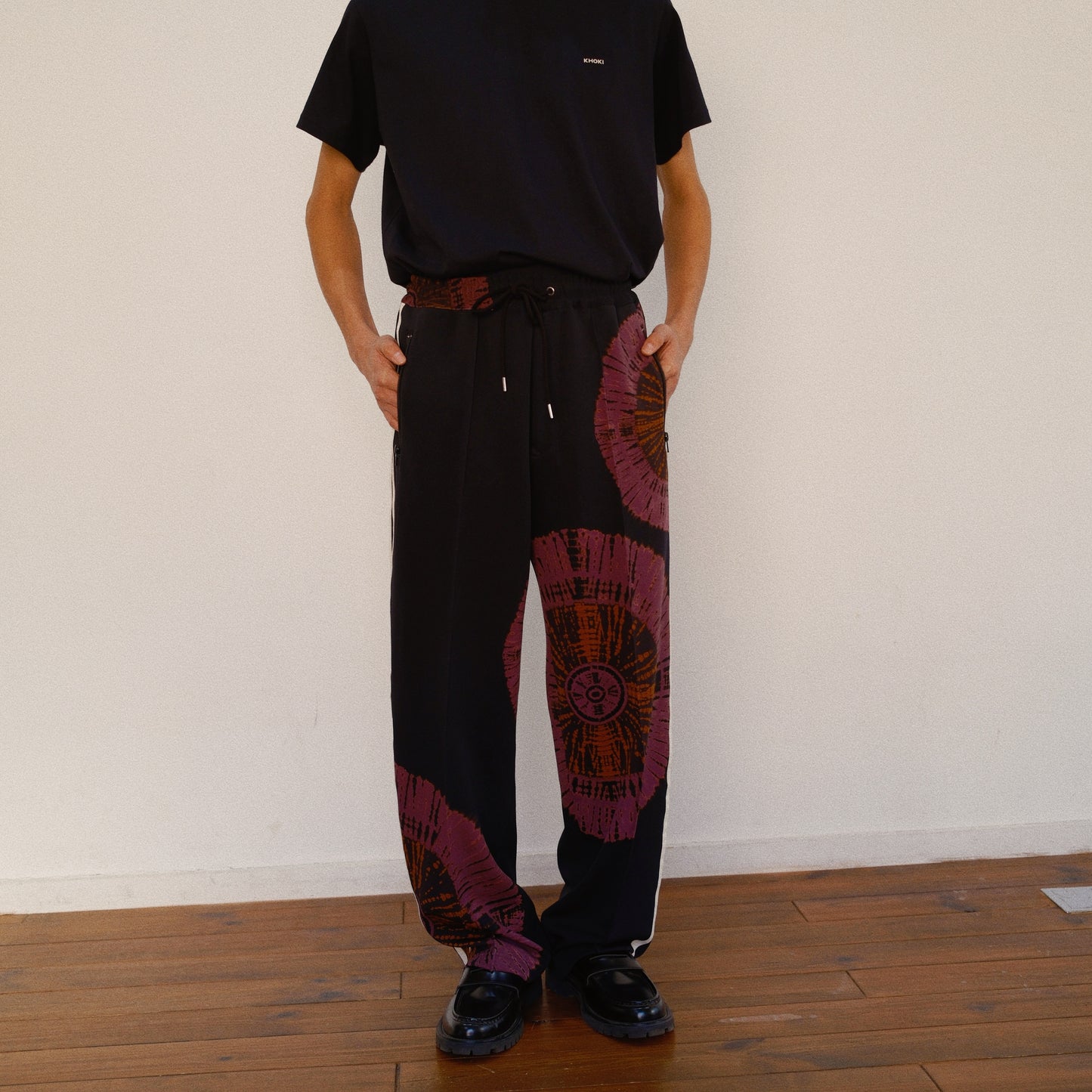 Tie-Dye Track Pants Black p-03
