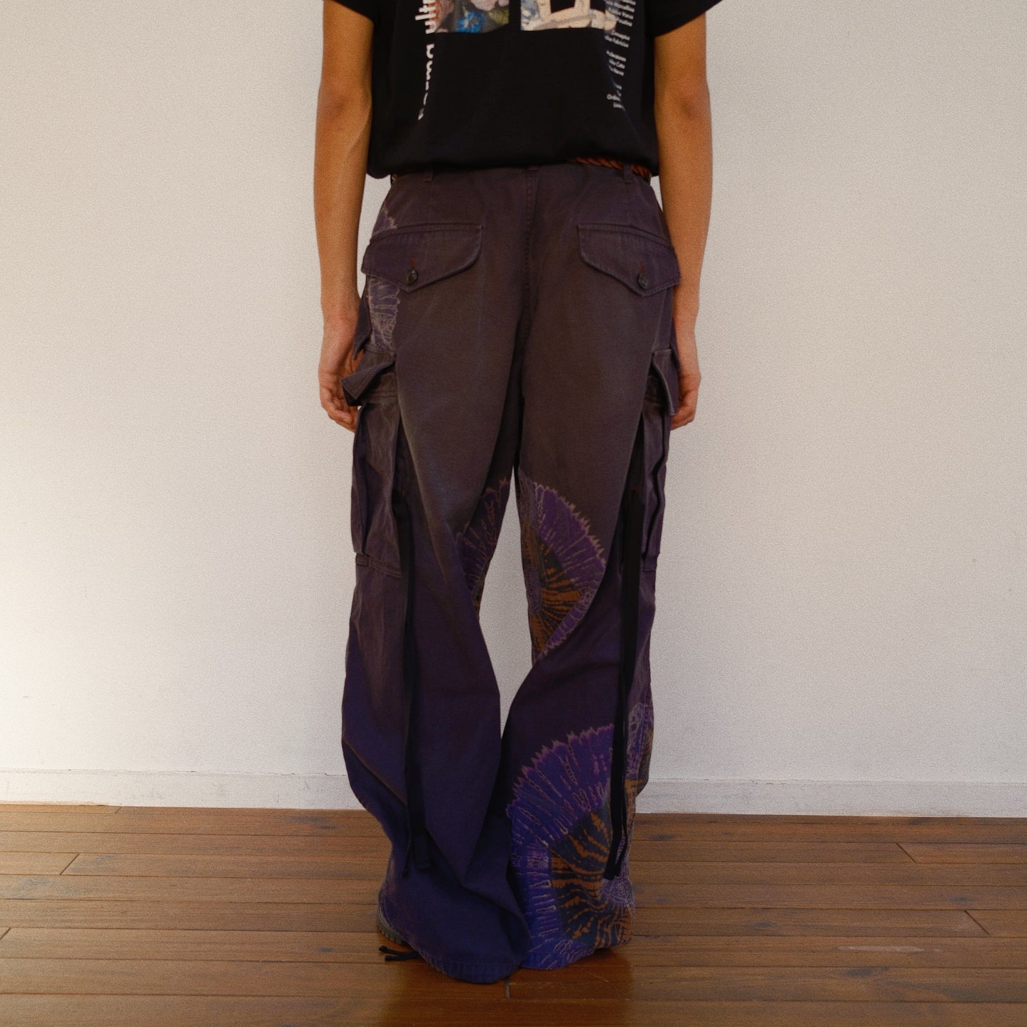 Tie-Dye Military Pants  Black