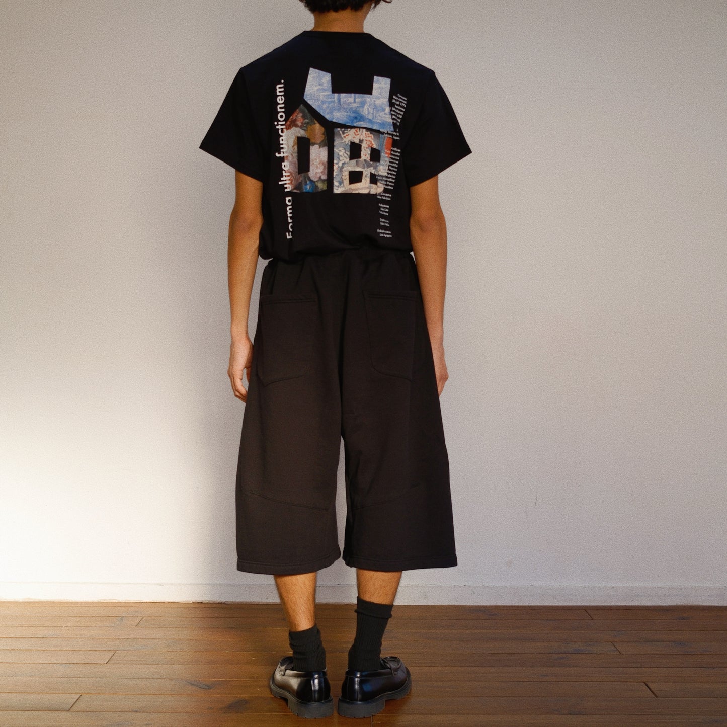 Pleated Balloon Sweat Pants Black