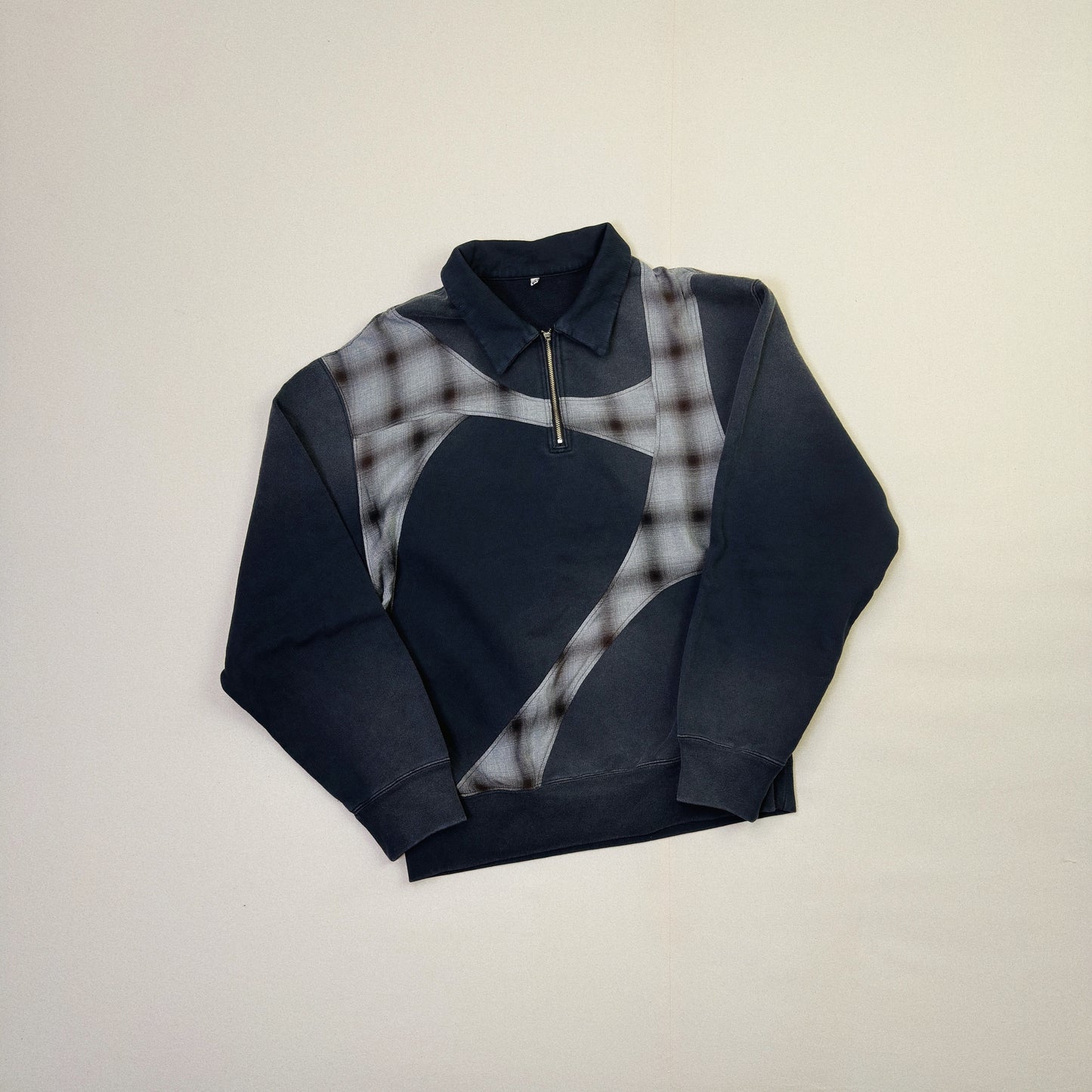 Pachwoked Half-Zip Sweatshirt Black