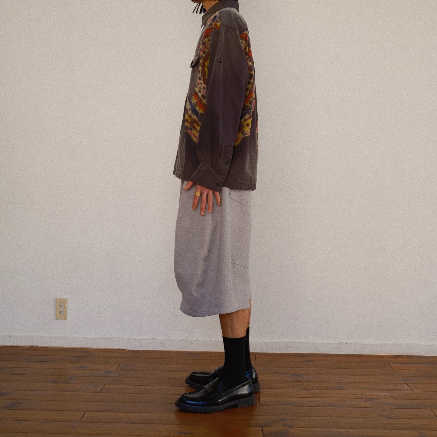 Tie-Dye Military Shirt  Black