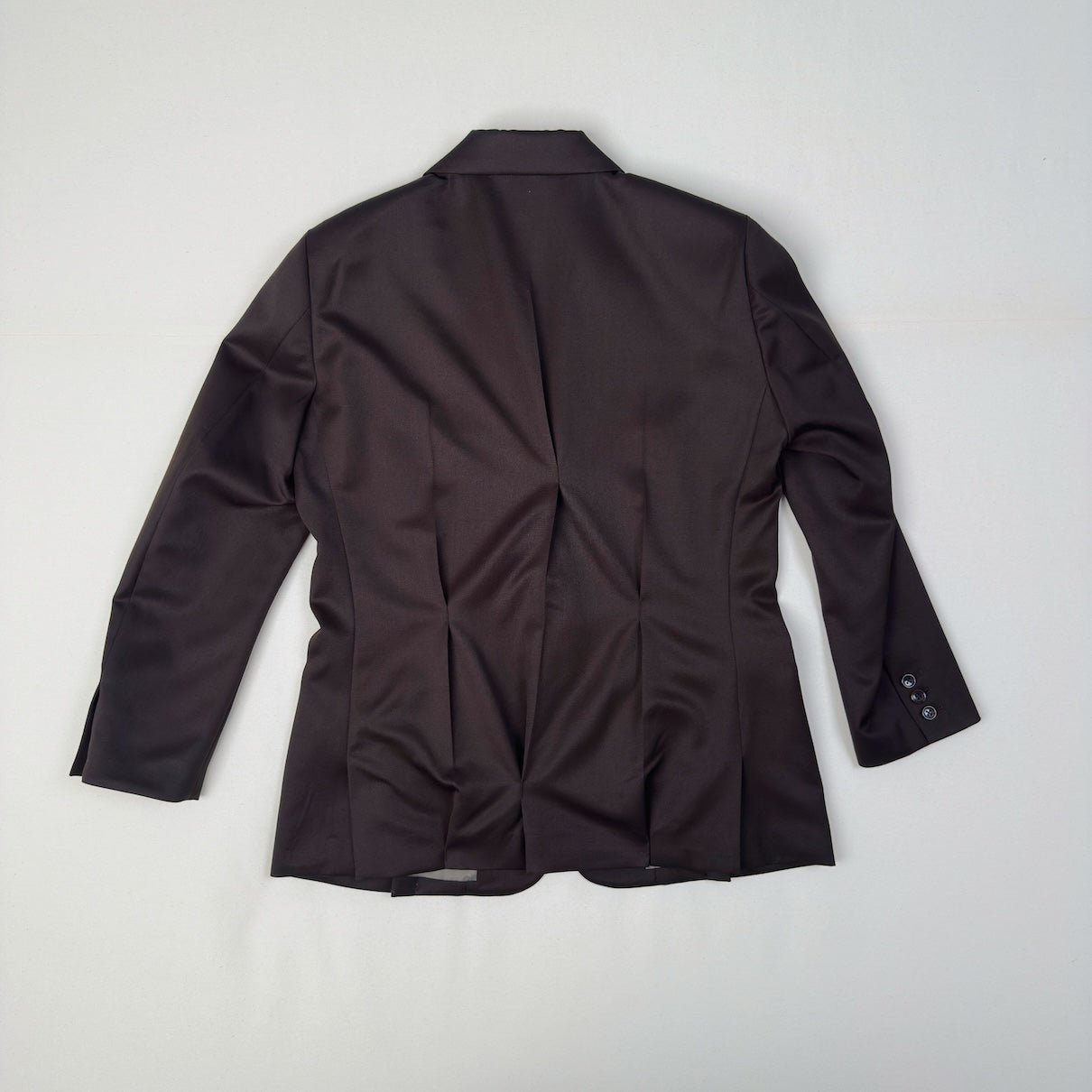 Tuck-detail blazer Brown