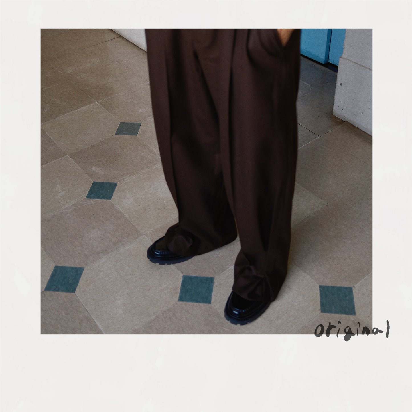 Tuck Pleats pants Brown