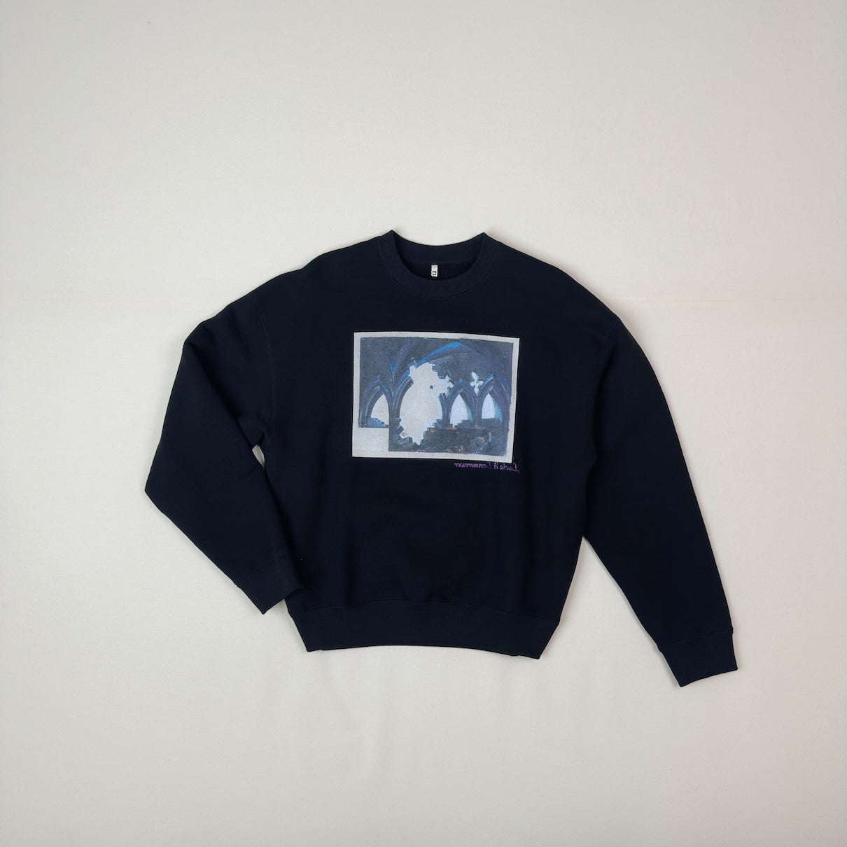 Printed sweat shirt Black