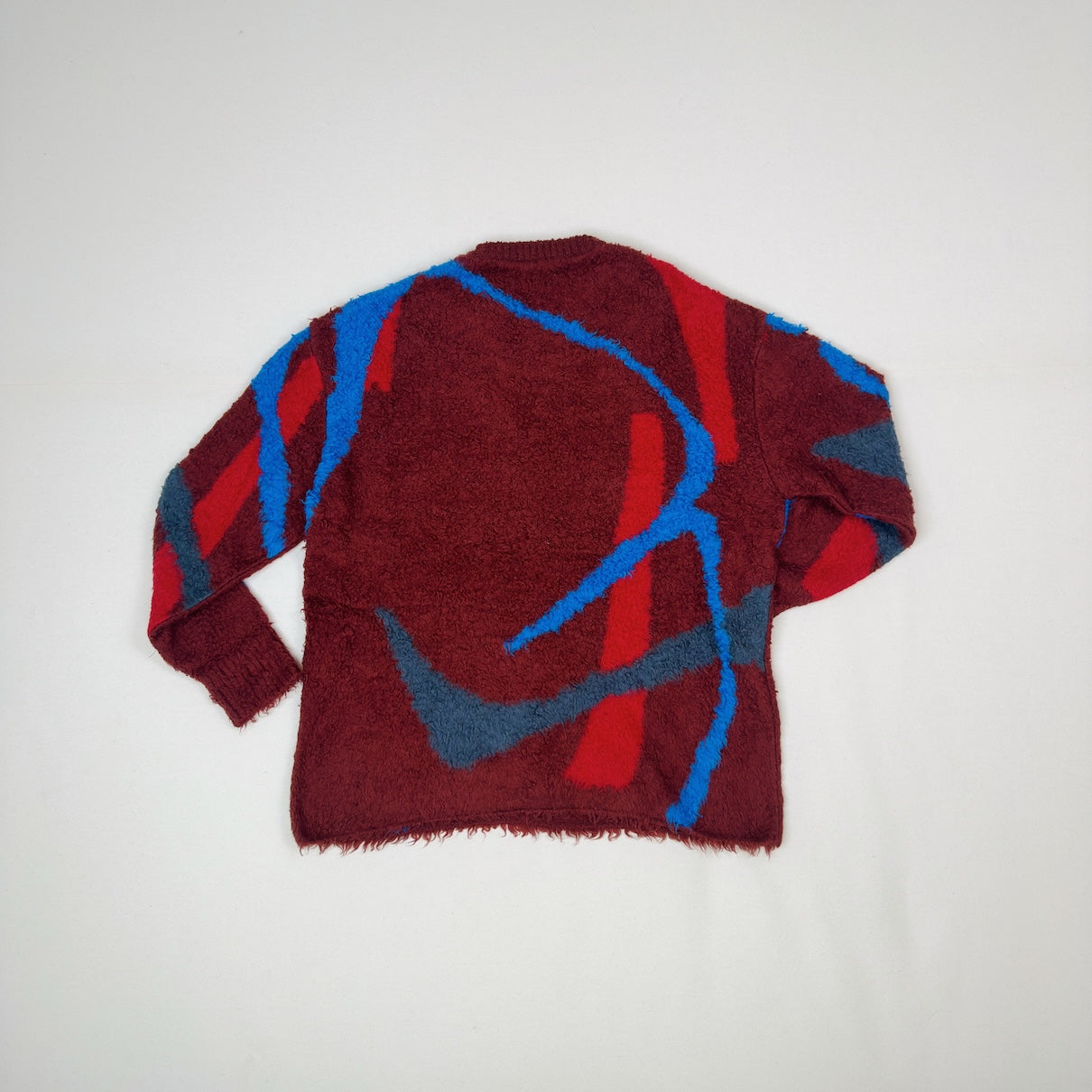 Jacquard-design cardigan Red