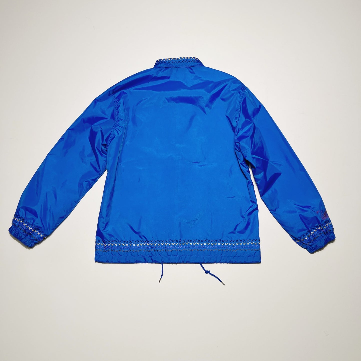 Cross-stitch coach jacket Blue