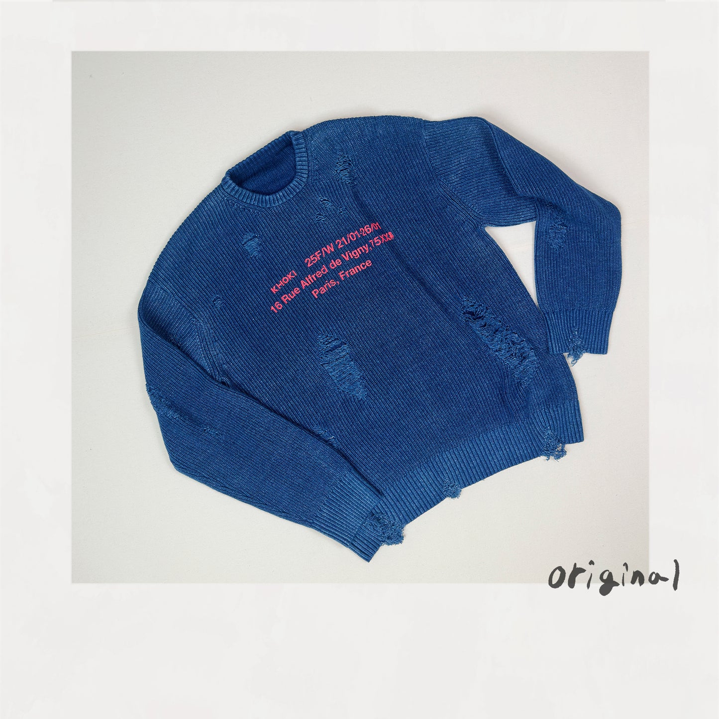 Indigo pullover knit Light Indigo