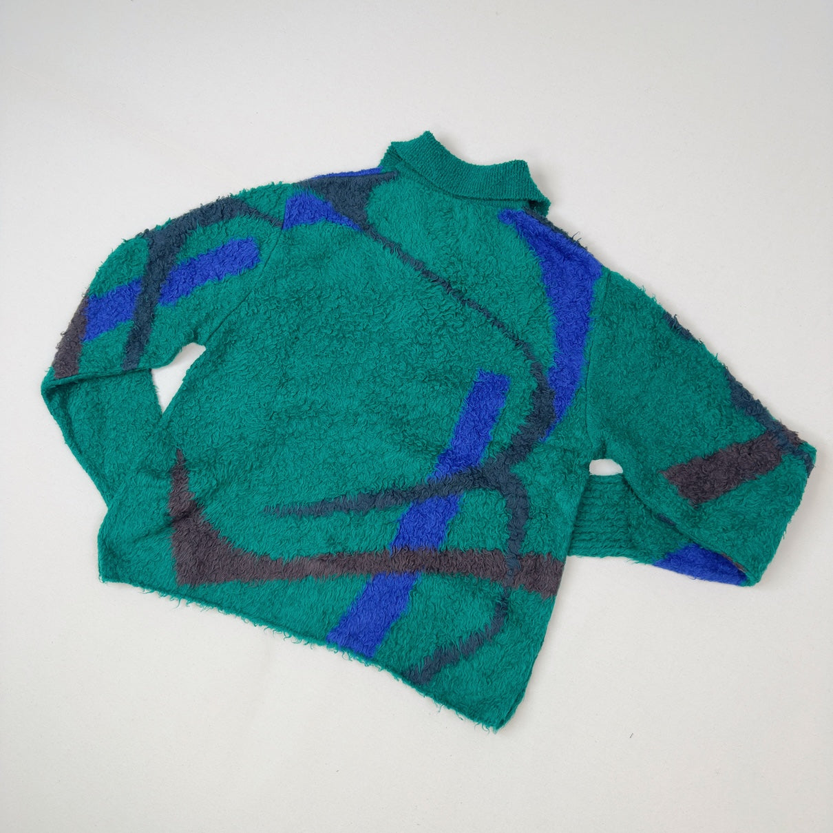 Jacquard-design cardigan Green