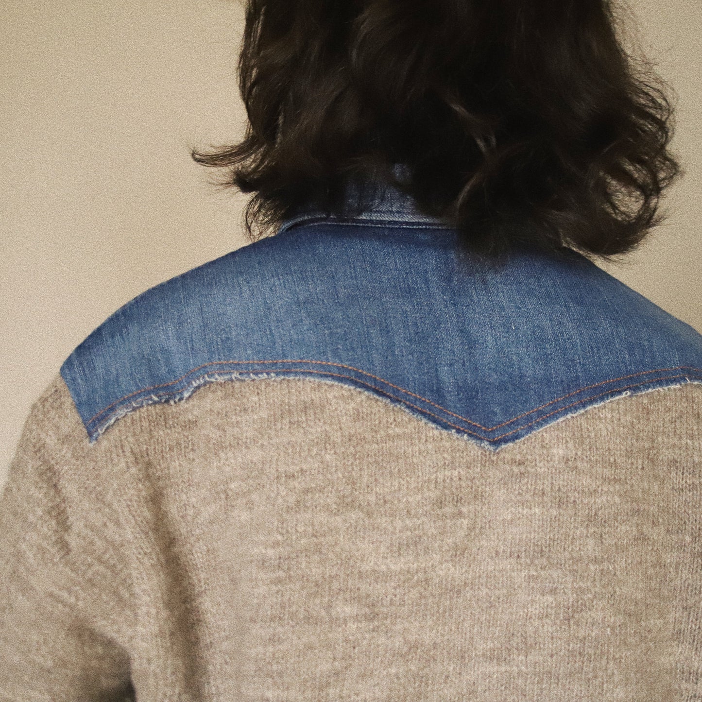 Western shirt knit Indigo