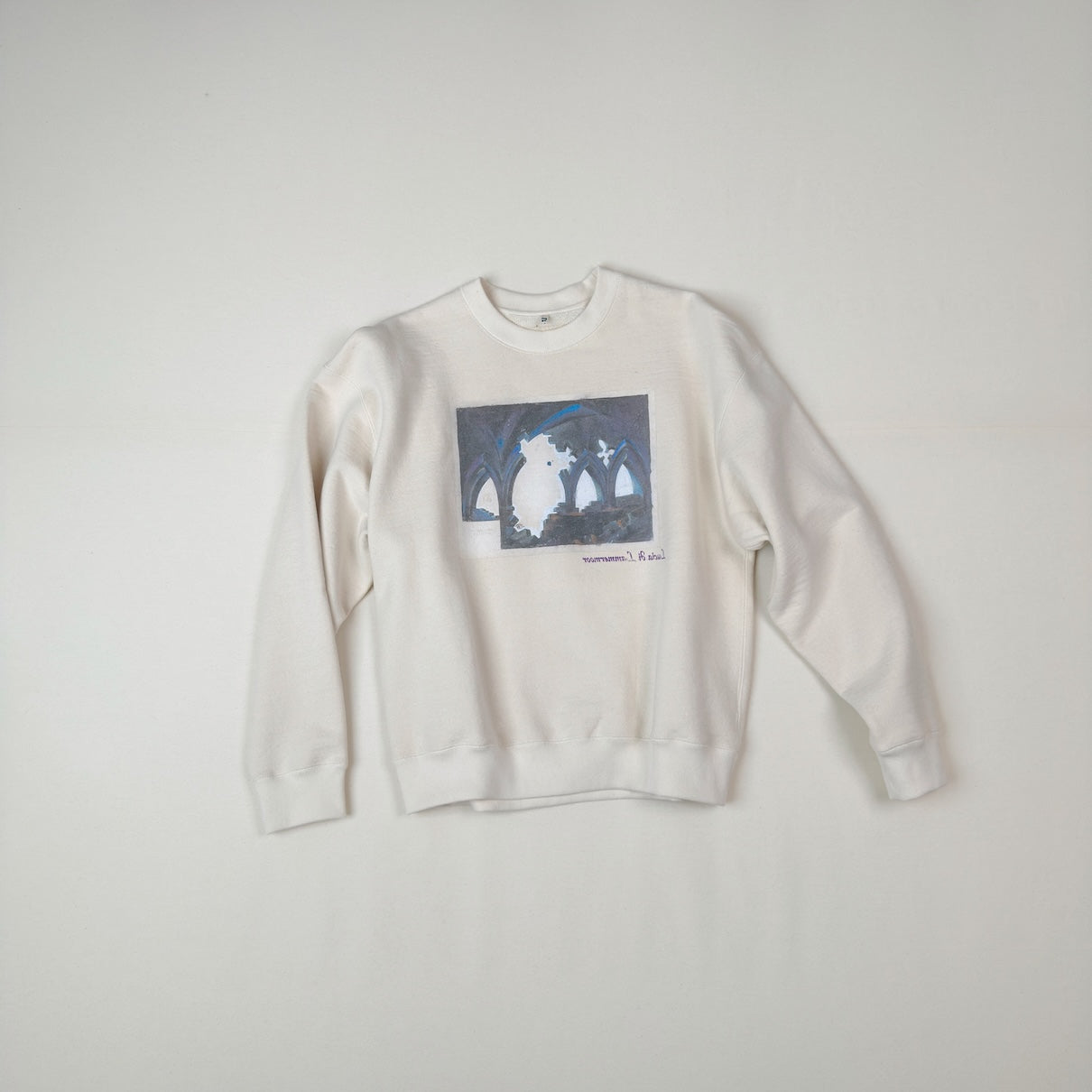 Printed sweat shirt Oatmeal